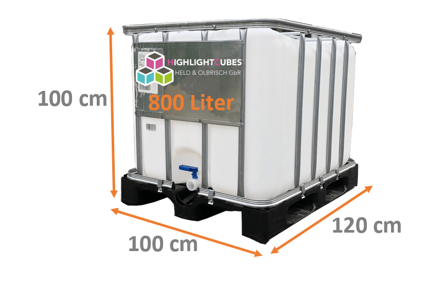 Maße 800 Liter IBC Container